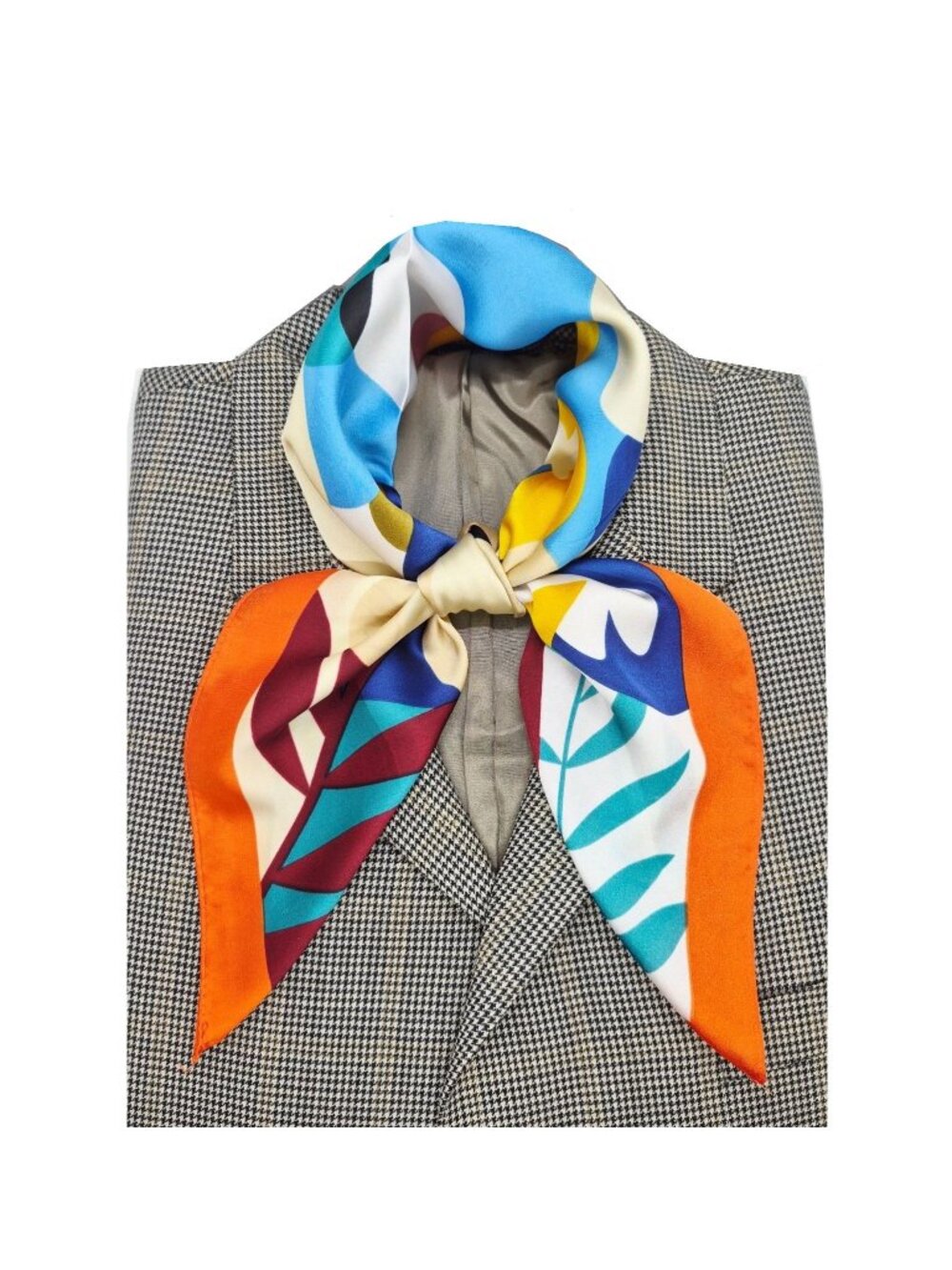 ✨Elegant Bandana Square Silky Scarf MULTICOLOR Vibrant Style Floral Geometric✨
